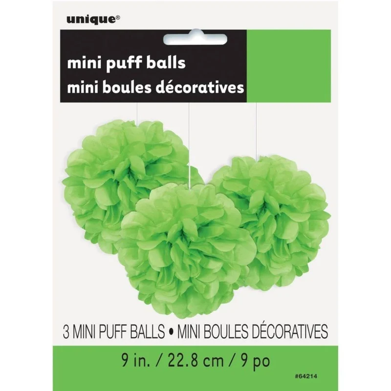 Wabenball Fluffy 23cm/3 Stück | Limettengrün