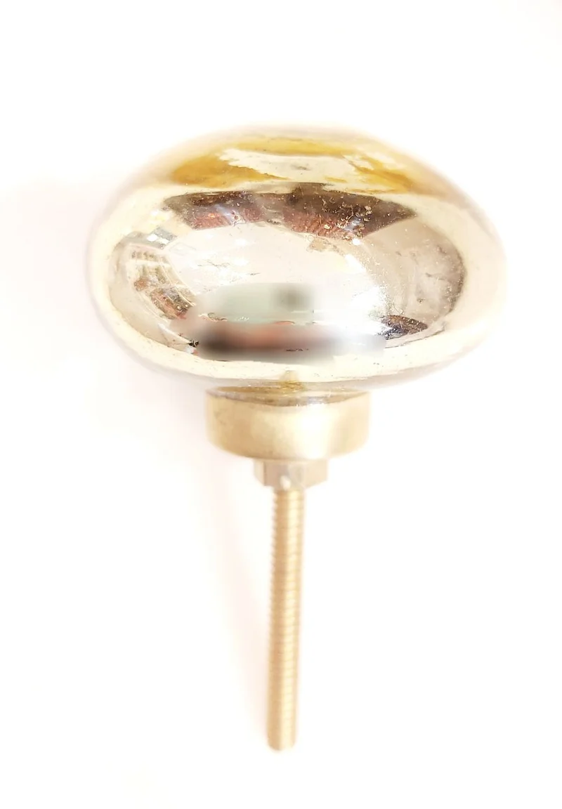 Möbelgriff NOBILIA vintage Glas gold Möbelknopf 4,5 cm Schubladengriff Lene Bjerre
