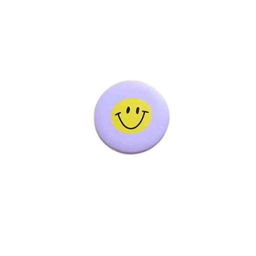 Anstecker BUTTON SMILE flieder gelb