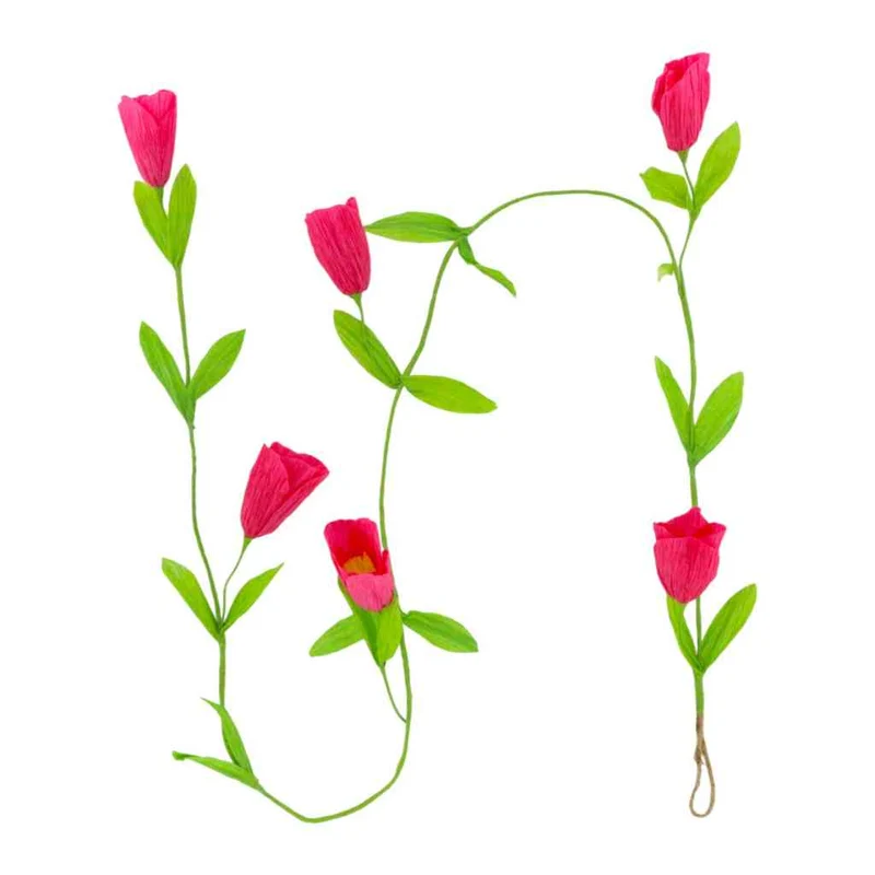 Blütengirlande pink TULIP ca. 160 cm Papiergirlande Dekoration