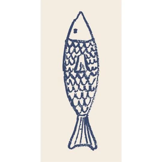 Servietten FISCH groß blau 40x40 Tissue Papierservietten von IB LAURSEN