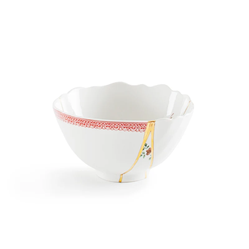 Schale KINTSUGI 2er-Set , Porzellan mit Goldakzenten Ø11,5×6cm