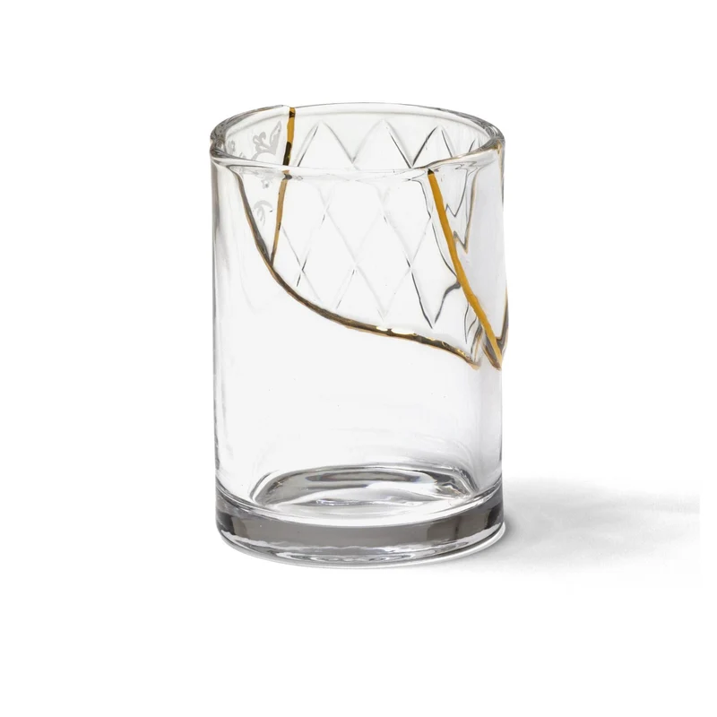 Trinkglas KINTSUGI 2er-Set, Glas mit Goldveredelung Ø8,5×10cm