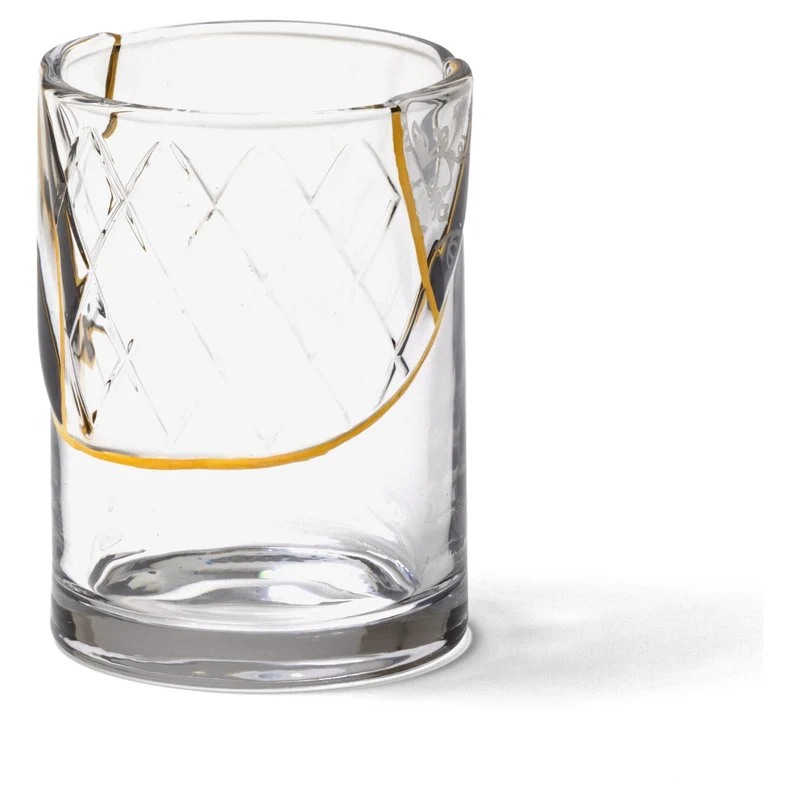 Trinkglas KINTSUGI 2er-Set, Glas mit Goldveredelung Ø8,5×10cm
