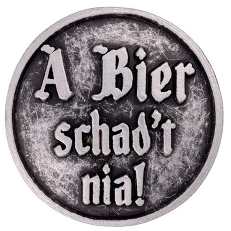 Gaudiknopf Anstecker A Bier schad´t nia