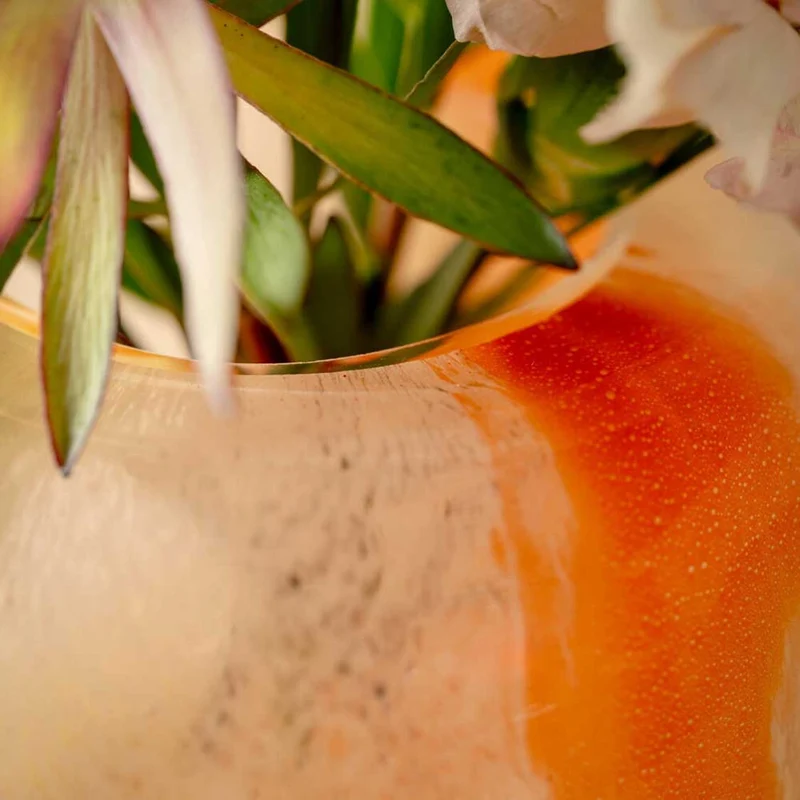 Vase CIPRIA DUE 11 cm orange/creme