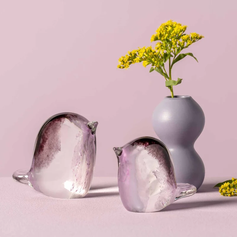 Glasvogel VIVACE 7 cm rosé/lila