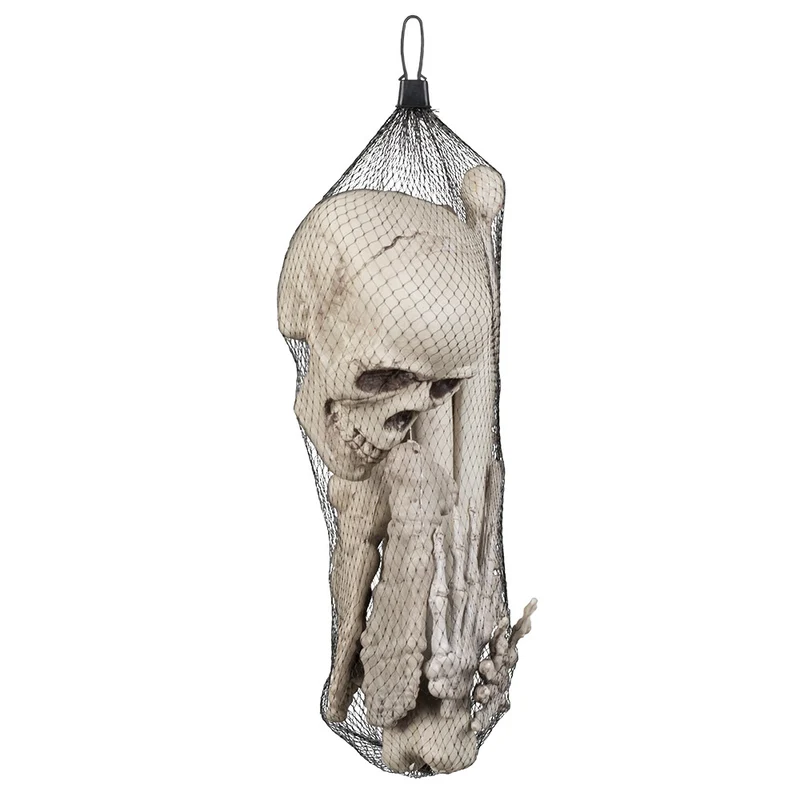 Totenkopf und Knochen Set 12-teilig - 40 cm | Halloween Dekotration