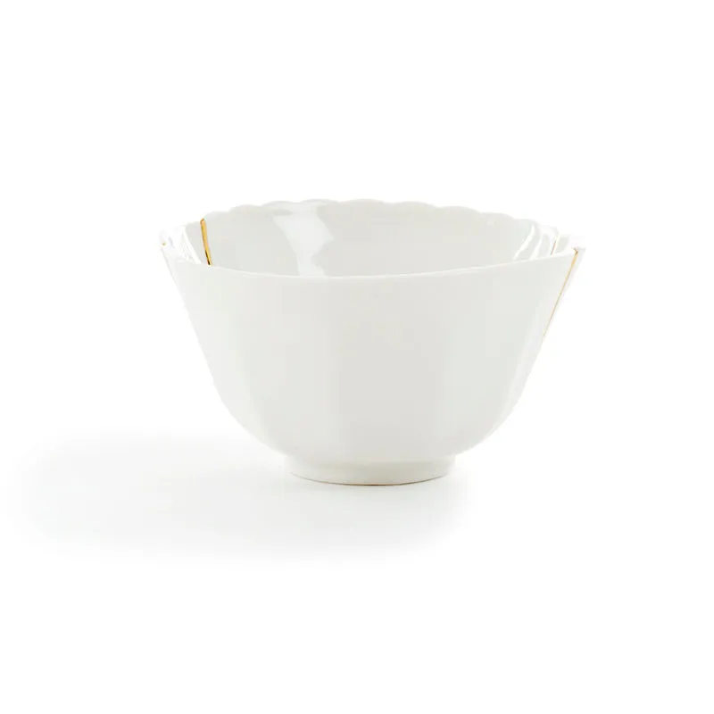 Schale KINTSUGI 2er-Set , Porzellan mit Goldverzierung Ø11,5×6cm
