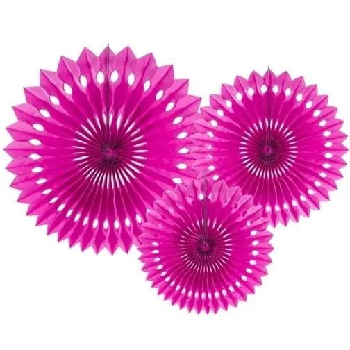 Deko Rosetten fuchsia (3 Stück)