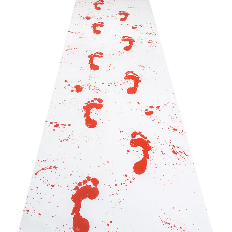 Teppich blutige Fußspuren Halloween Dekoration