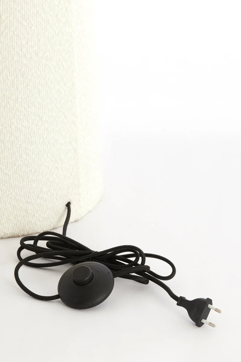 Stehleuchte MIKKEL Bouclé Crème Ø40x165cm
