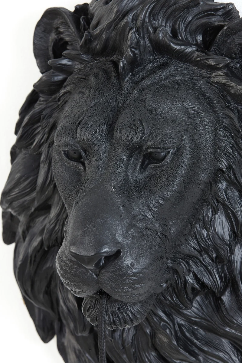 Wandleuchte LION Matt Schwarz 33,5x19x40,5cm
