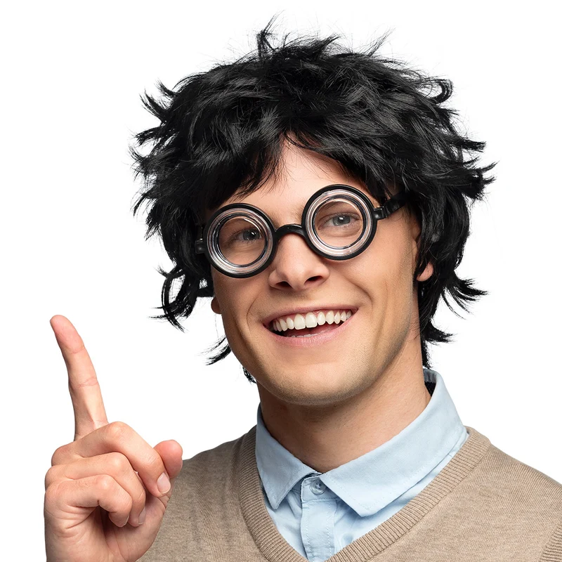 Nerd Streber Nickelbrille - Rund