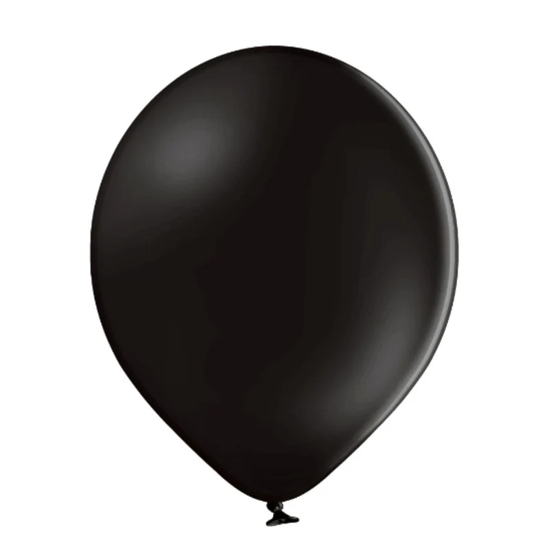 50 Latexballons Uni Pastell Ø 30/33cm | Schwarz #025