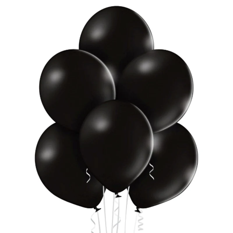 50 Latexballons Uni Pastell Ø 30/33cm | Schwarz #025