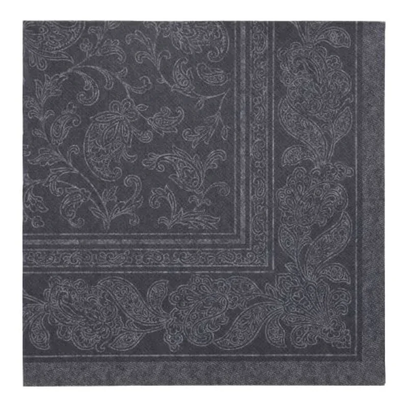 Servietten RC "Ornaments" 40x40cm/50Stk. | Schwarz