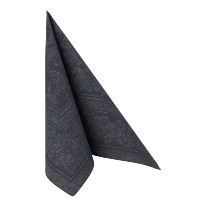 Servietten RC "Ornaments" 40x40cm/50Stk. | Schwarz