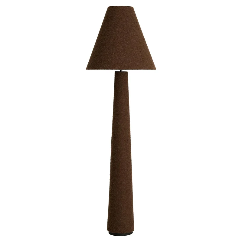 Stehleuchte DEVIA Bouclé Braun Ø50x168cm