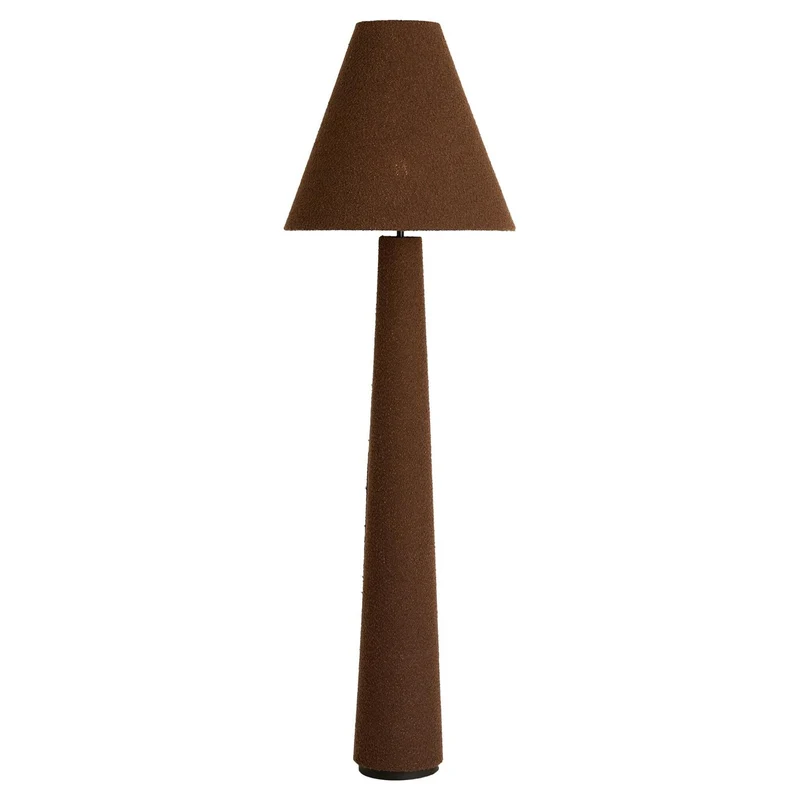 Stehleuchte DEVIA Bouclé Braun Ø50x168cm