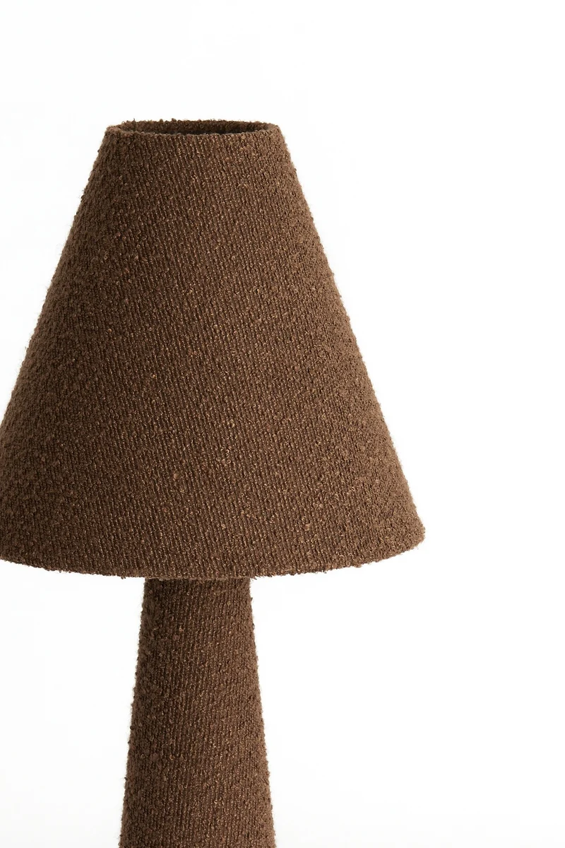 Stehleuchte DEVIA Bouclé Braun Ø50x168cm