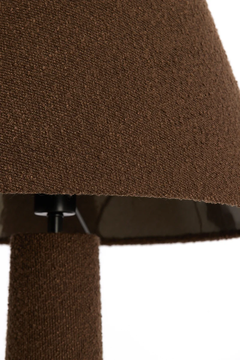 Stehleuchte DEVIA Bouclé Braun Ø50x168cm