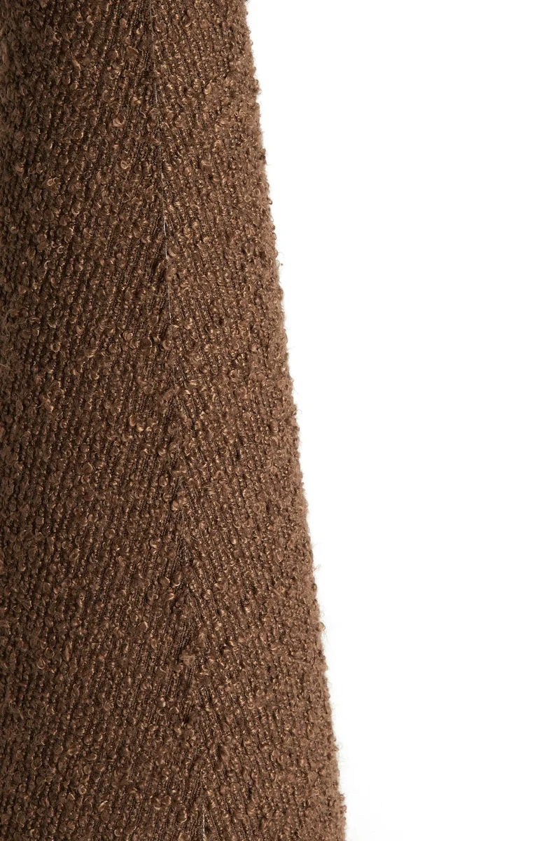 Stehleuchte DEVIA Bouclé Braun Ø50x168cm