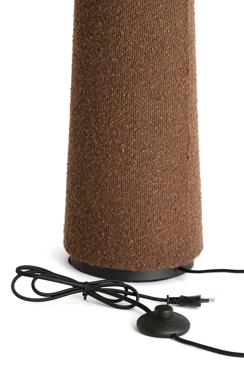Stehleuchte DEVIA Bouclé Braun Ø50x168cm