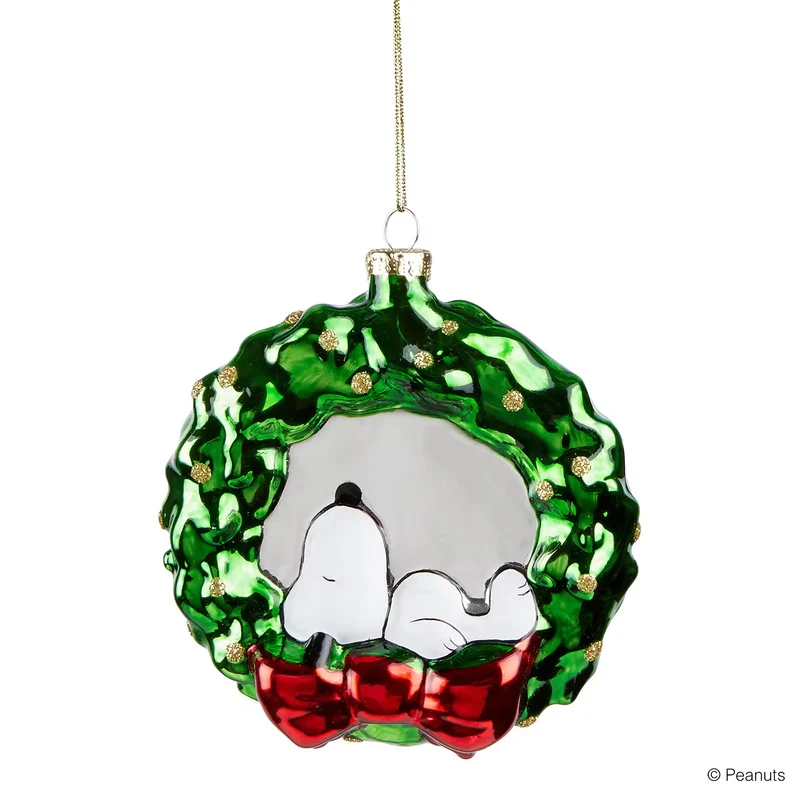 PEANUTS Baumanhänger Snoopy im Kranz