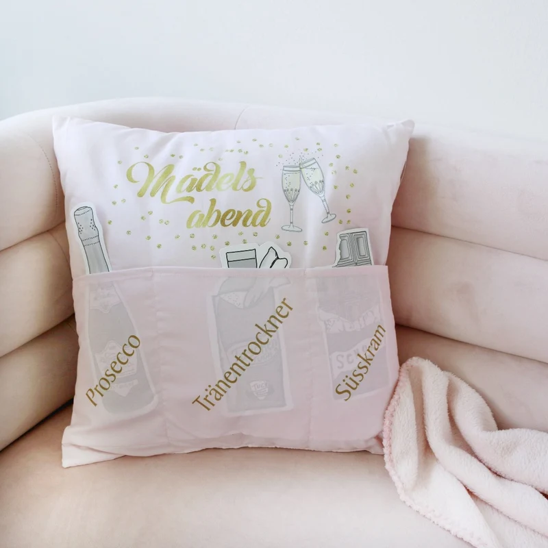 Geschenk Kissen Mädelsabend