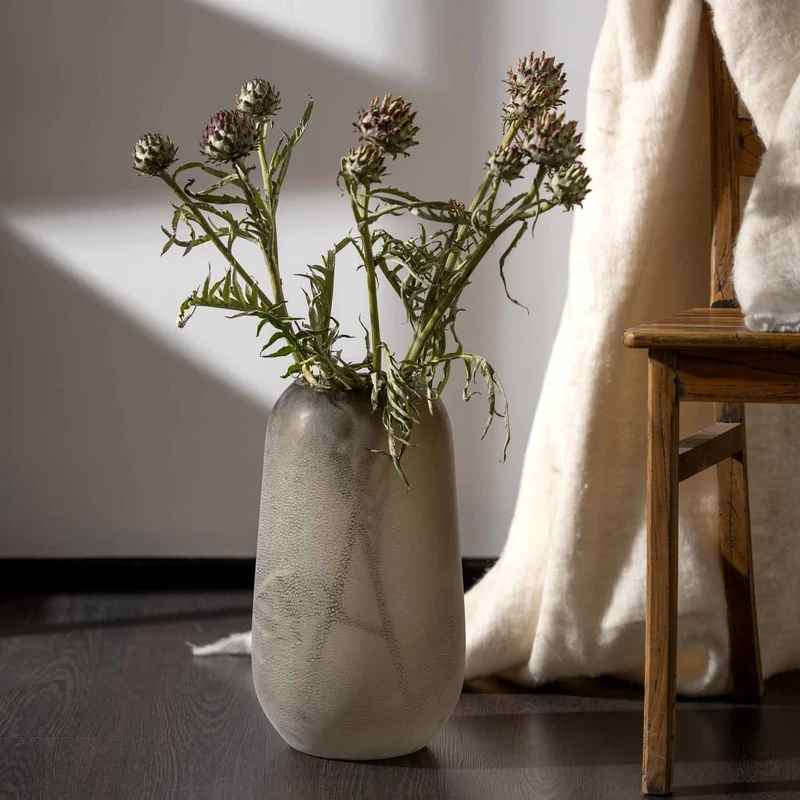 Vase TROGOLO 40 cm taupe