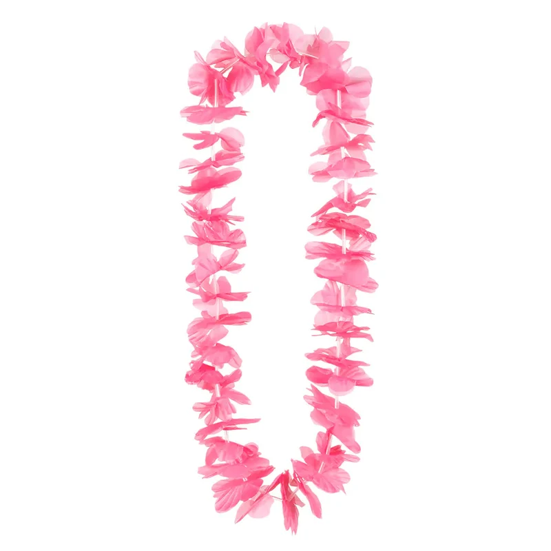 Hawaii Blumenkette "Ohana" zum Südsee Kostüm | Neonrosa