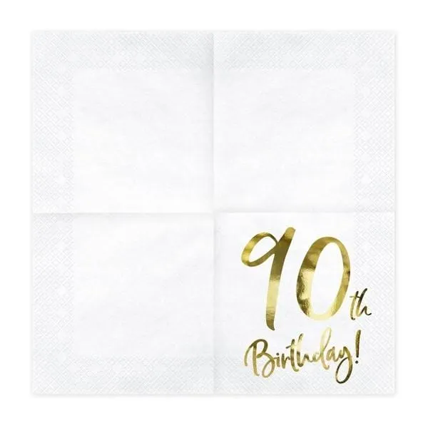 Servietten 90. Geburtstag (20 Stück)