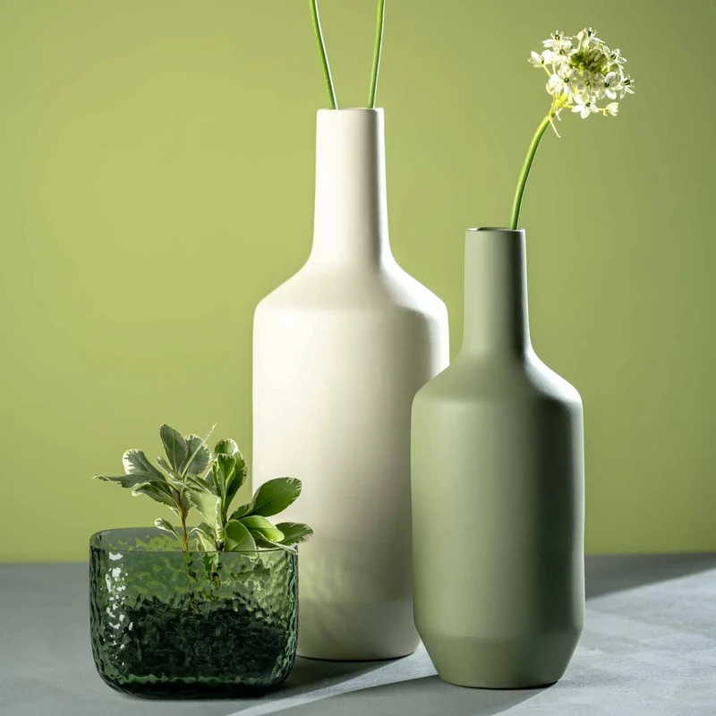Keramikvase MILANO 40 cm grün