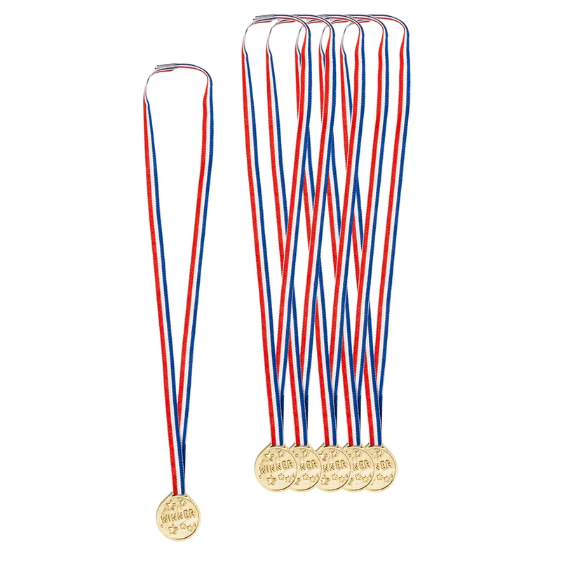 6 Gold-Medaillen "Winner" | Mit Band
