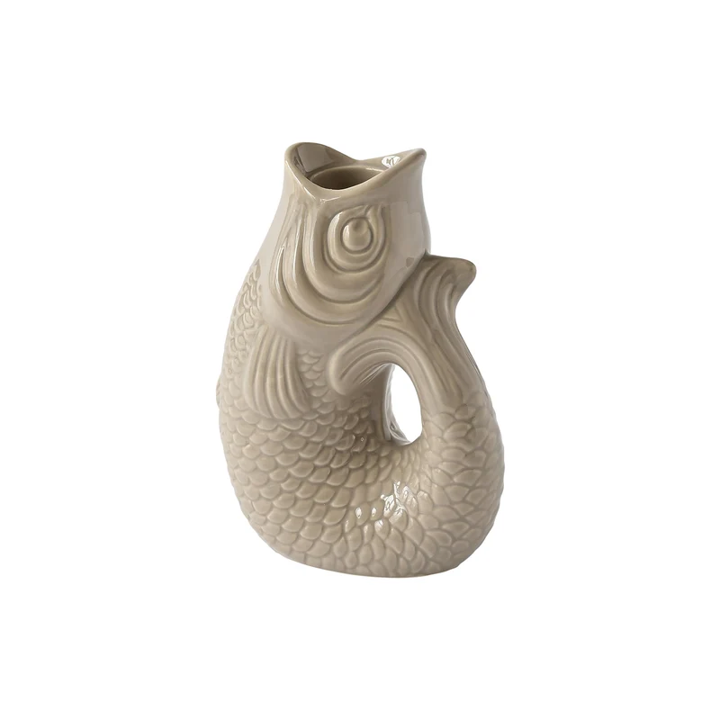 Kerzenhalter MONSIEUR CARAFON XS aus Steingut in Sandstone