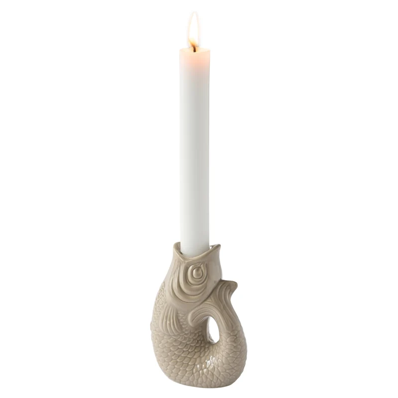 Kerzenhalter MONSIEUR CARAFON XS aus Steingut in Sandstone