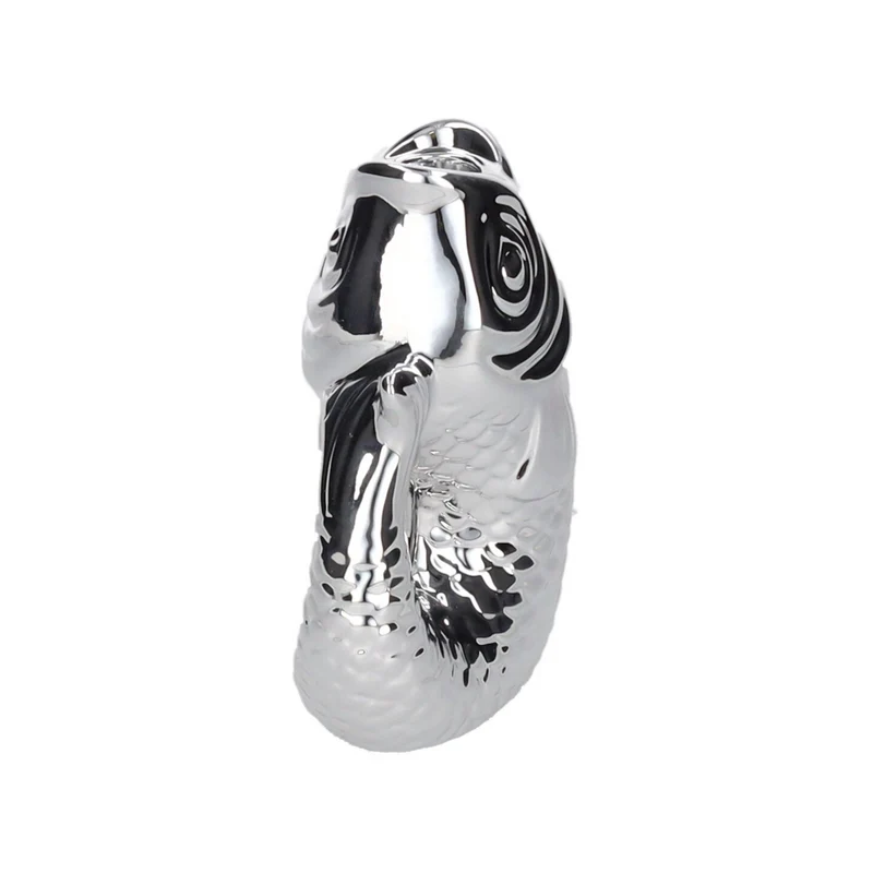 Kerzenhalter MONSIEUR CARAFON S aus Steingut in Silber