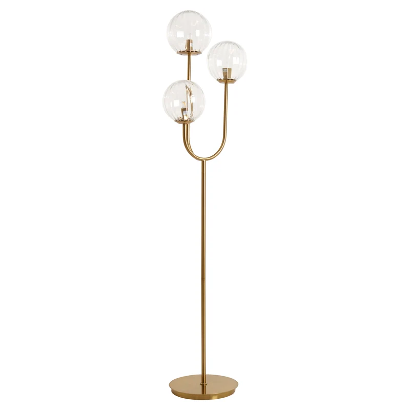 Stehleuchte MAGDALA klar/gold, 38x20x162cm