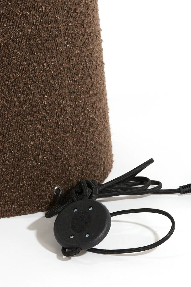 Stehleuchte MICKY Bouclé Braun Ø38x180cm