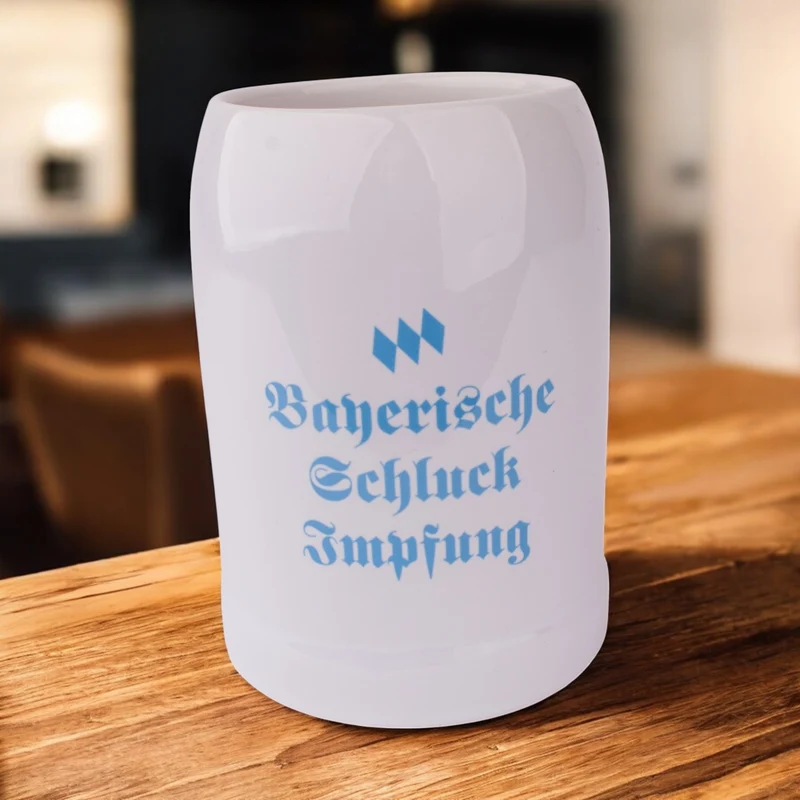 Bierkrug "Bayerische Schluck Impfung"