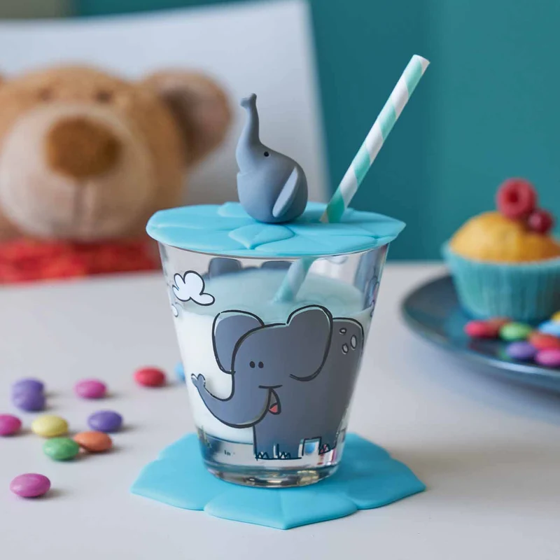 Kindertrinkset BAMBINI 9-teilig Löwe/Krokodil/Elefant