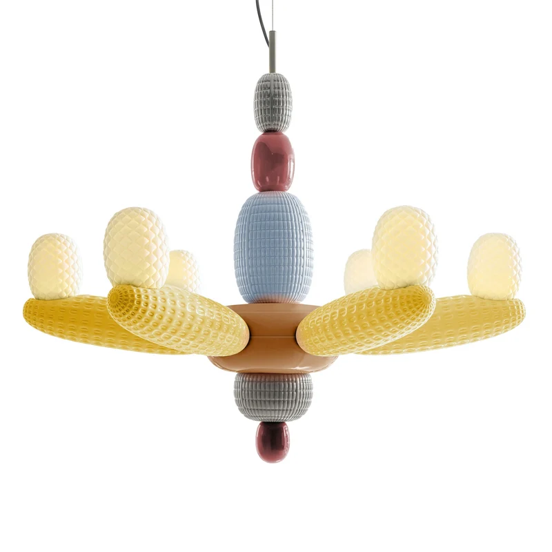 Hängeleuchte SOFT BLOWN Chandelier gelb