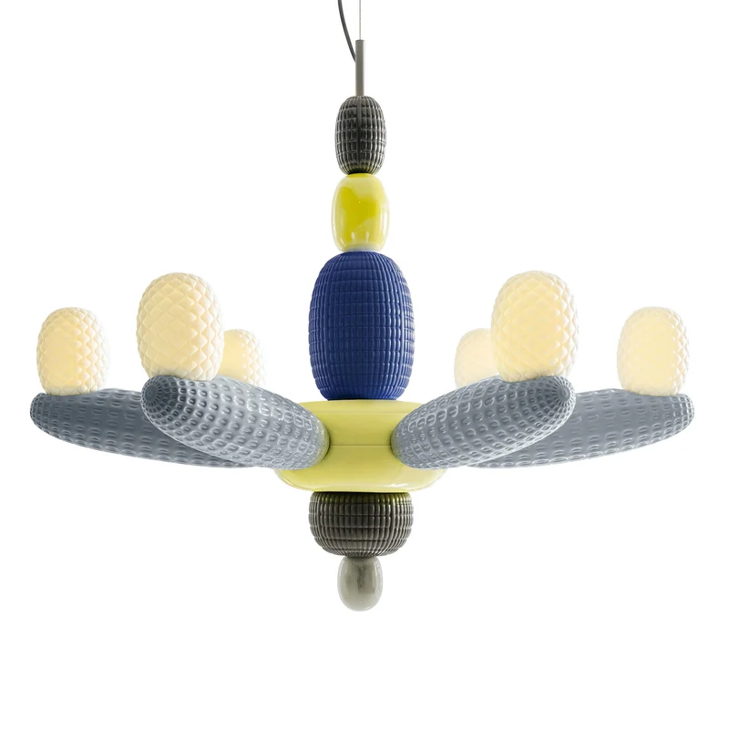 Hängeleuchte SOFT BLOWN Chandelier blau