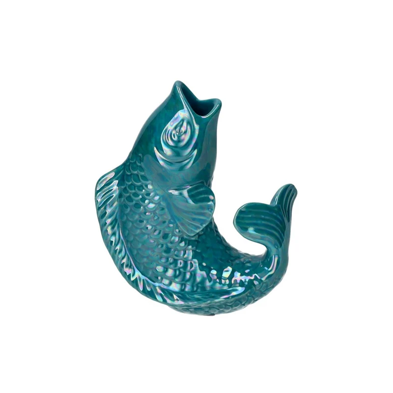 Vase MAMSELL KOI XS aus Steingut in Rainbow Ocean