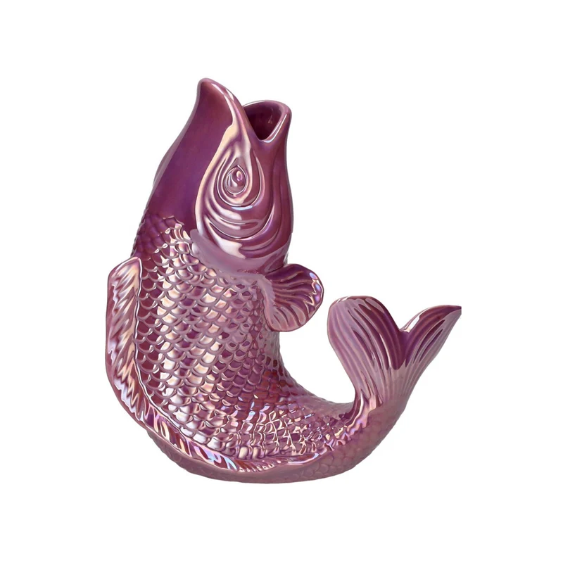 Vase MAMSELL KOI S aus Steingut in Rainbow Violet