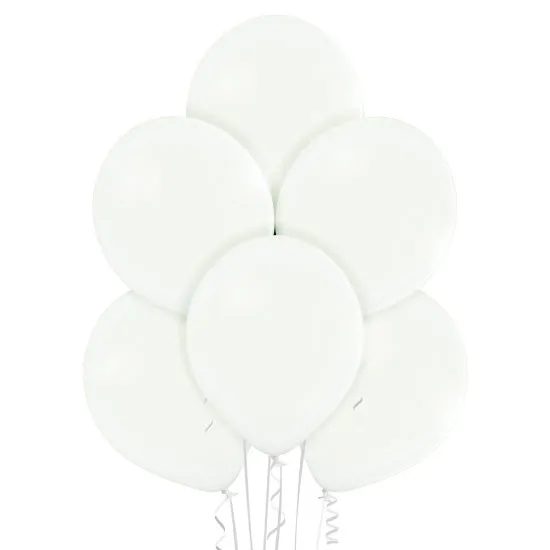 25 Stk. Luftballon Unifarben Ø 30cm | Weiß #002