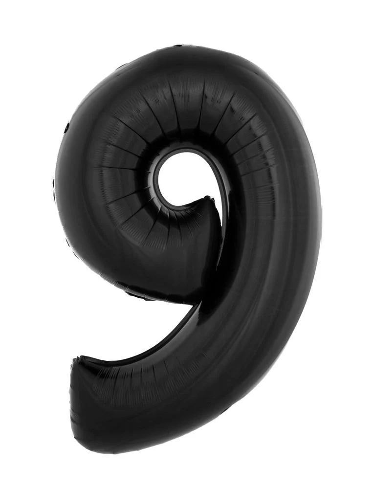XXL Zahlen Folienballon 100 cm - Schwarz 9
