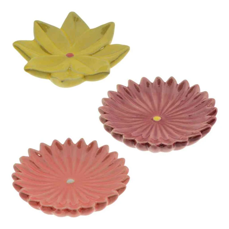 Dekoschale LOTUS Blüte rosa ca. 9 cm Kerzenteller Schmuckablage Keramik