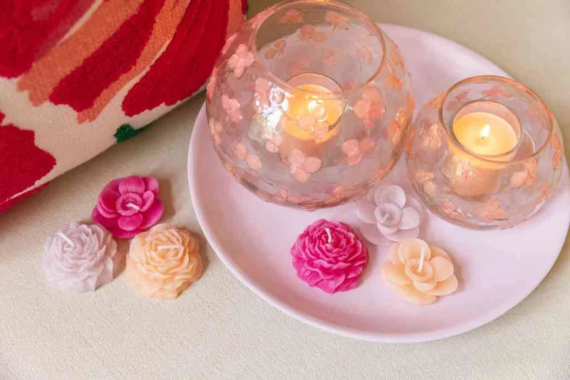 Blütenkerzen Vorteils-Bundle PEONY BLÜTENZAUBER 2x3er Packung groß und klein